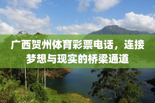 广西贺州体育彩票电话，连接梦想与现实的桥梁通道